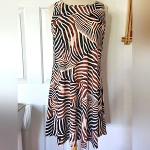 Euc Nine West Animal Print sleeveless Dress size S